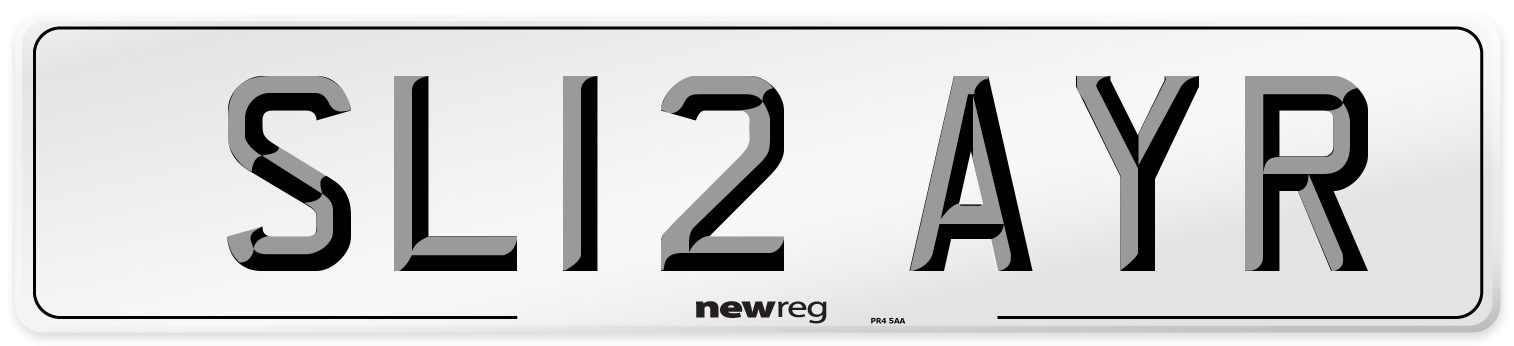 SL12 AYR Number Plate from New Reg